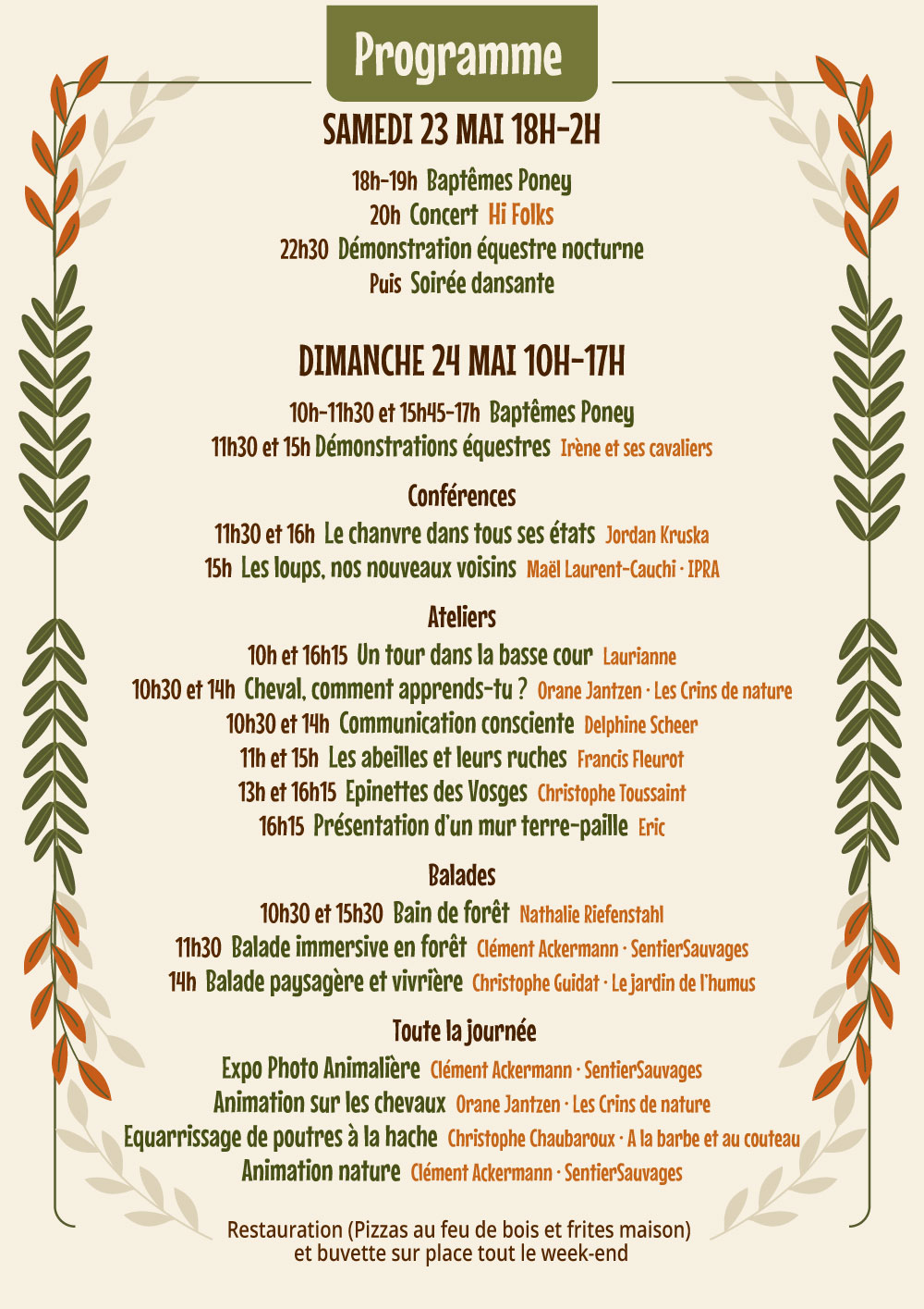 Programme Fête agriculturelle